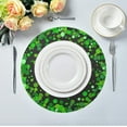 thumbnail image 5 of St. Patrick's Day Round Placemats Beautiful Shamrock Clover Leaves Place Mat Wear and Heat Resistant Non Slip Table Mats for Home Hotel BBQ Party Table Dinnerware 4Pcs Home Decor, 5 of 7