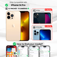 thumbnail image 2 of Entronix 2-in-1 Magnetic Shiny Clear Case Compatible with iPhone 14 Pro with Screen Protector, Gold, 2 of 9