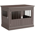 thumbnail image 1 of PawHut 31" Dog Crate Furniture End Table with Three Doors for Small Dogs, 1 of 9
