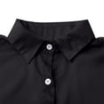 thumbnail image 6 of Women's Shirt Transparent Anti-UV Sun Protection Long Sleeve Button-Up Loose Casual Summer Top | Yubnlvae (Black | A), 6 of 9