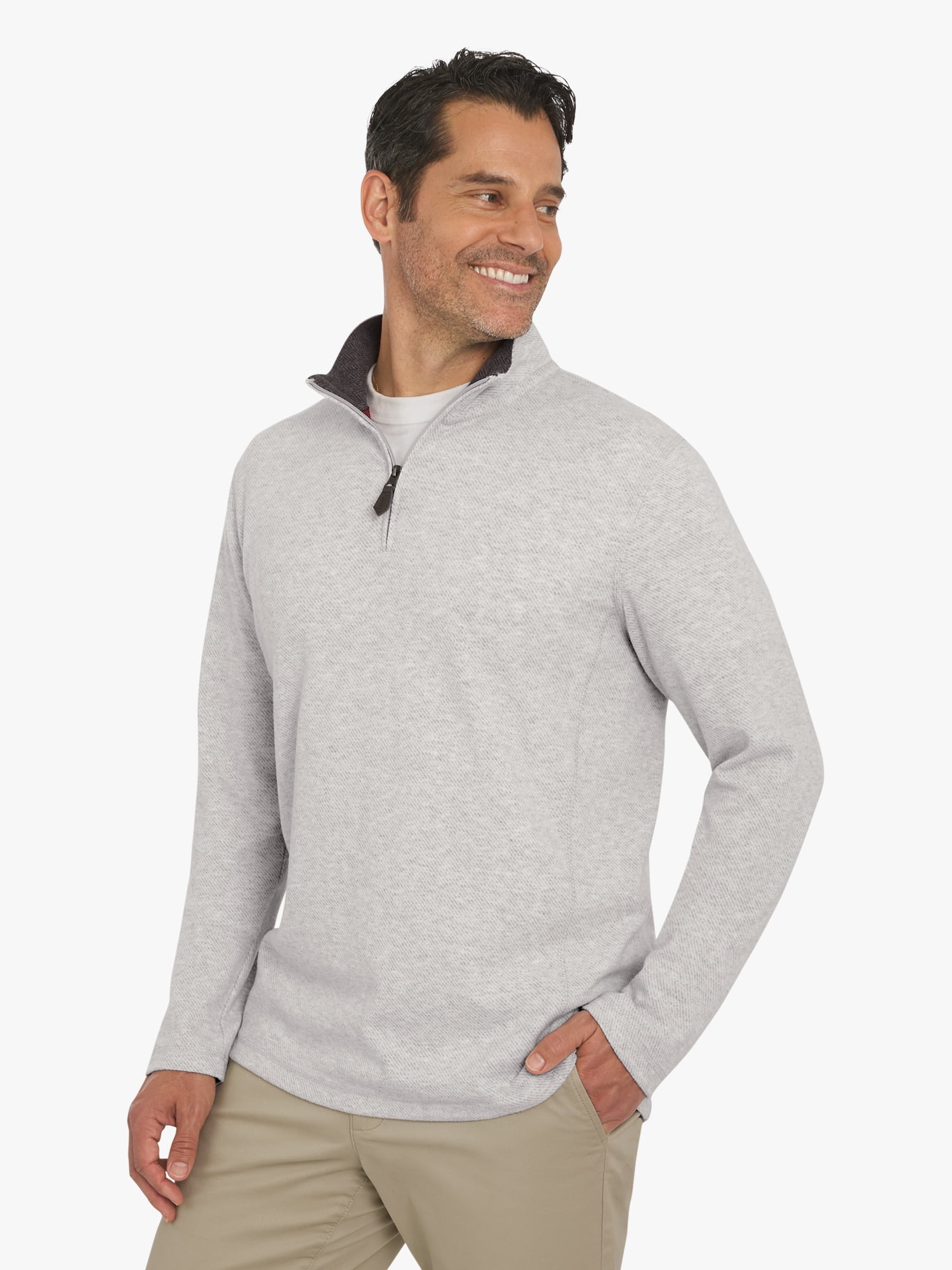 Chaps Men's & Big Men's Woodland Quarter Zip Sweater, Sizes S-2XL