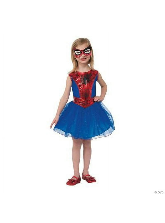 Fun Express Tutu Dress Economy Spidergirl Girl's Halloween Fancy-Dress Costume for Child, L