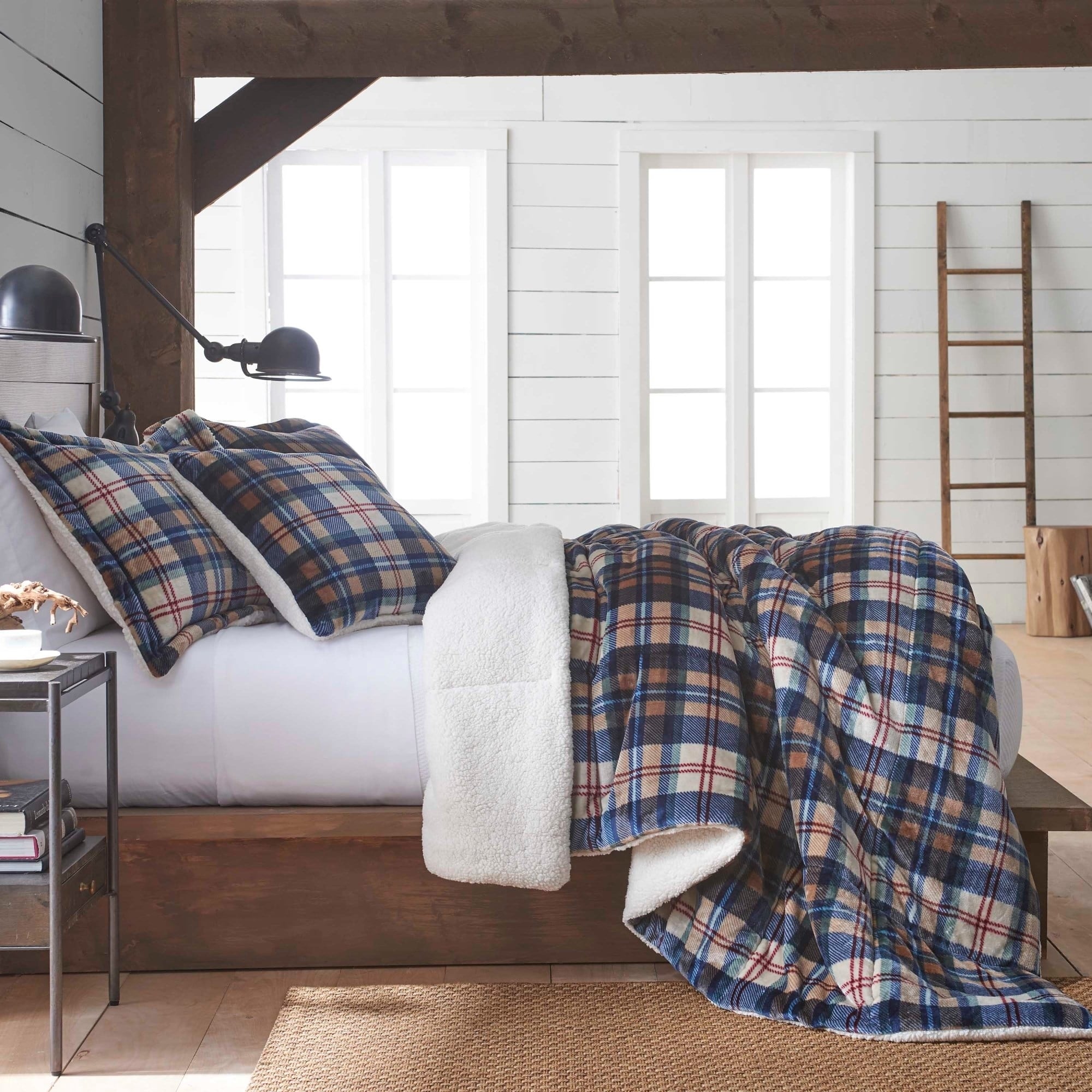 Vellux Ethan Plush Sherpa Bedding Collection Walmart Com
