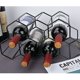 thumbnail image 1 of Small Freestanding Wine Rack for Countertop - Honeycomb Style Metal Wine Rack for 9 Bottles, Black, Wine Rack for Table, 1 of 5