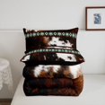 thumbnail image 5 of Erosebridal Cattle Pattern Full Size Comforter Sets,Western Cowhide Bedding Comforter Set,Black Reversible,3 Pieces,1 Comforter and 2 Pillowcases, 5 of 7