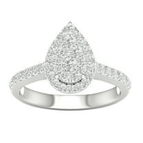 3/4 Carat T.W. Diamond Double Halo Engagement Ring in 10k White Gold