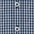 thumbnail image 3 of Creative Knitwear Infant and Toddler Long Sleeve Button Down Dress Shirt- Navy, Gingham- Sizes 12M - 4T, 3 of 5