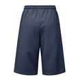 thumbnail image 6 of longantii Men's Capri Pant Baggy Below Knee Summer Casual Wide Leg Loose Drawstring 3/4 Pant with Pockets Navy 3XL, 6 of 8