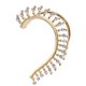 thumbnail image 1 of 1PC Rock Punk Clear Rhinestone Decor Ear Cuff Wrap Pendiente para El Oído Izquierdo, 1 of 7