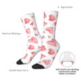 thumbnail image 6 of Honeii Pink Hearts Print Adult Socks,Crew Socks,Casual Calf Socks,Daily Wear Socks for Men & Women, Perfect for Sports, Casual and Everyday Use, 6 of 6