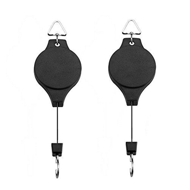 2pcs Retractable Pulley Hanging Basket Pull Down Hanger Garden Plant