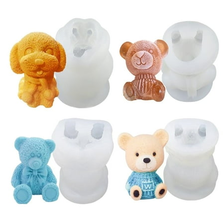 

SPRING PARK Bear Dog Shape Silicone 3D Ice Cube Tray Mold Maker Party Chocolate Mould Tool
