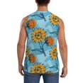 thumbnail image 4 of Haiem Men's Sunflowers Print Tank Tops Summer Sleeveless Cut Off Workout T-Shirts Fitness Vest Athletic Undershirts-Medium, 4 of 8