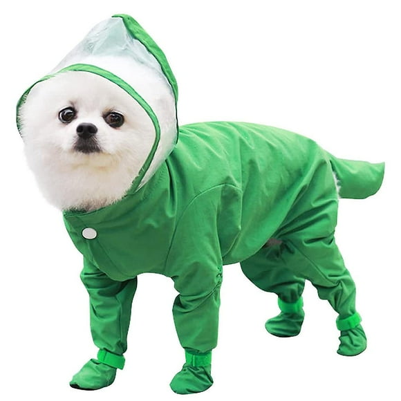 Pet Puppy Dog Raincoat With Hood,waterproof Dog Poncho Dog Rain Lightweight Jacket