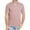 Pink, variant on WREESH Men's Solid Henley Shirts Short Sleeve Turndown Collar Shirt for a Classic and Versatile Look Gray
