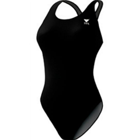 TYR Sport Women s Solid Durafast Maxback Swim Suit Black 40