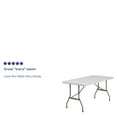 thumbnail image 4 of Flash Furniture 5-Foot Granite White Plastic Folding Table, 4 of 7