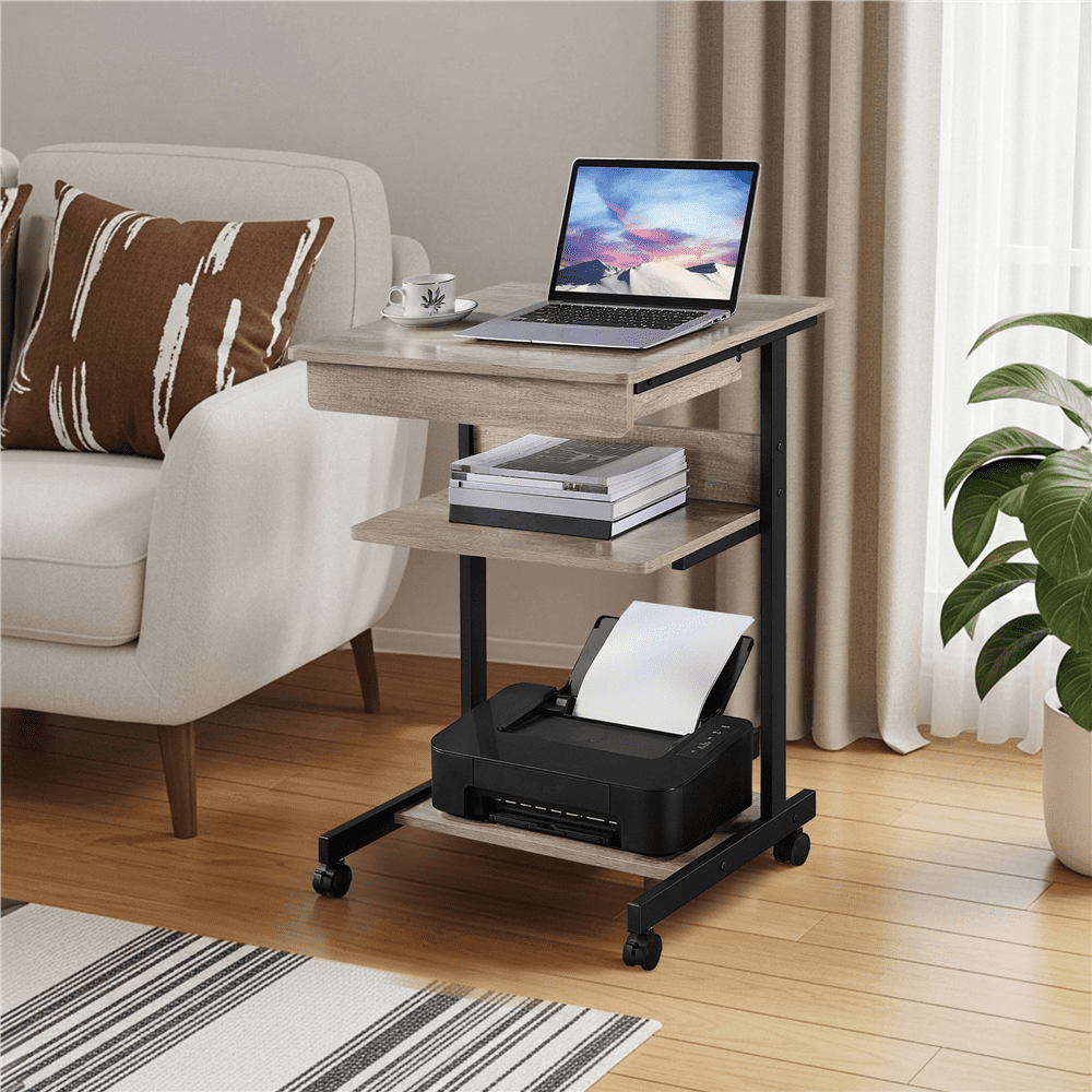 Renwick Laptop Desk Table Bedside Computer Table Student Desk , Gray