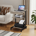 thumbnail image 2 of Renwick Laptop Desk Table Bedside Computer Table Student Desk , Gray, 2 of 7