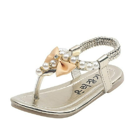 

DancePeanut Summer Girls Sandals 1-12 Years Children Roman Style Beading Princess Dress Shoes Sandals Girls Gladiator Shoes 21-36