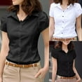thumbnail image 6 of women short-sleeved business summer shirt plus size work clothes Korean style, 6 of 8