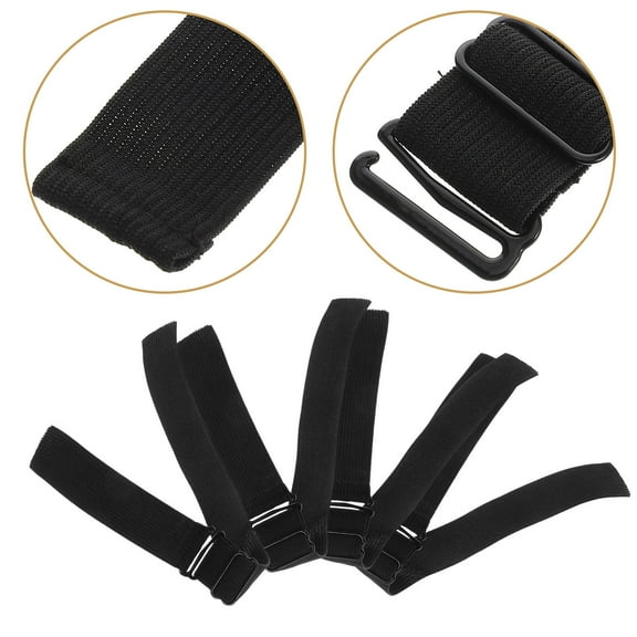 WEUVEB 8Pcs Adjustable Wig Bands Black Breathable Headbands for Comfortable Wear