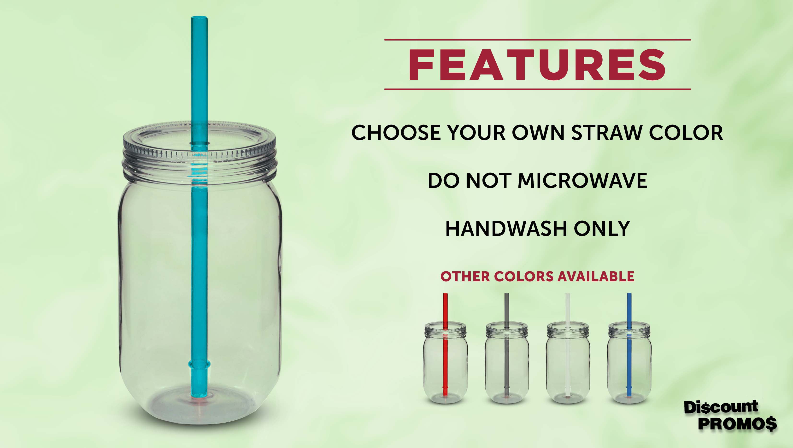 Reusable Plastic Straws - Mason Jar Merchant