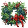 thumbnail image 1 of Kit Corona Navidad Con Forma Especial Parcial 5D DIY30x30cm, 1 of 9