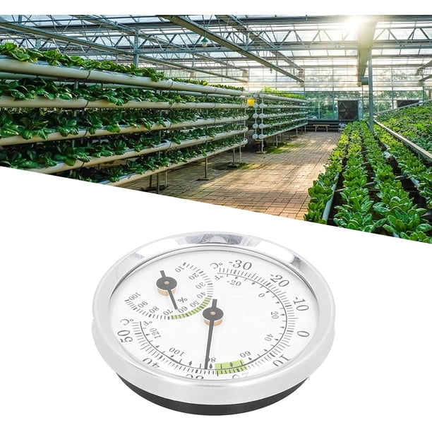 Mini termómetro higrómetro para interiores, termómetro higrómetro de tipo dial, mini higrómetro para humidificadores, invernadero, jardín, caja fuerte para el hogar LingWen 8390614621060