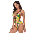 thumbnail image 2 of Vedolay Womens Swimsuit Women’s One Piece Swimsuit Deep V Neck Bathing Suit Crisscross Back Self Tie,A XL, 2 of 5