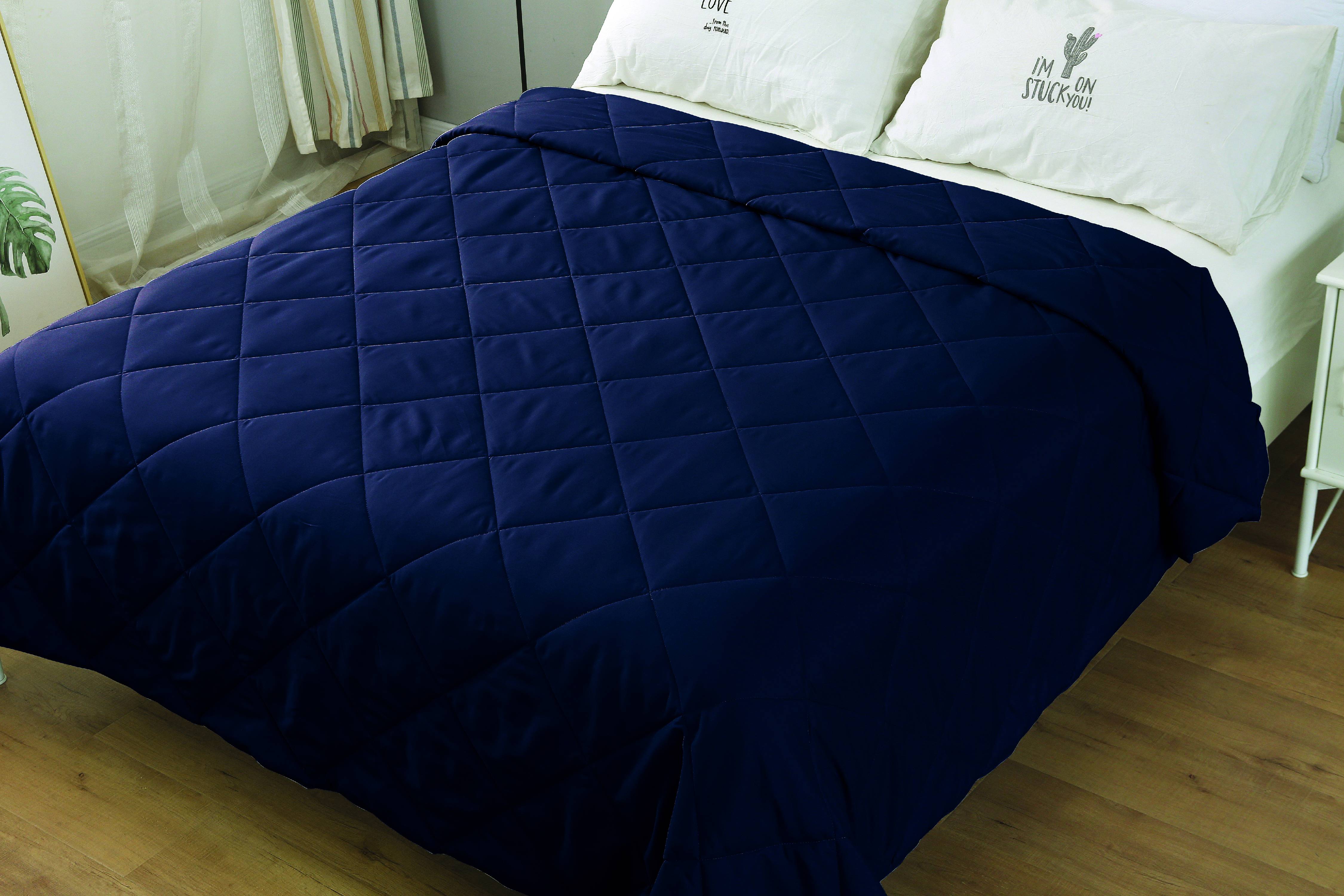 St. James Home Soft Cover Nano Feather Filled Blanket, Peacoat, King