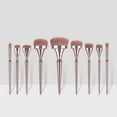 thumbnail image 4 of Miangastore 9pcs Gyro Design Makeup Brushes Kit Electroplating Plastic Handle Nylon Bristles Cosmetics Powder Blush Brush (T-09-022), 4 of 9