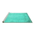 thumbnail image 2 of Ahgly Company Machine Washable Indoor Rectangle Abstract Turquoise Blue Contemporary Area Rugs, 4' x 6', 2 of 4