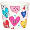 Way To Celebrate Valentine's Day Paper Tub, Hearts Characters