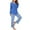 Sky Blue, variant on yievot Women's Pajama Set Soft Long Sleeve Top With Pants Striped Printed Loungewear Sleepwear Pajamas