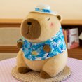 thumbnail image 1 of Plush Capybara Toy 30cm Soft Kawaii Decoración de la sala del hogar (traje de baño) azul, 1 of 6