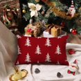 thumbnail image 2 of Christmas Pillow Covers 12x20 inch Christmas Tree Decorative Red Throw Pillow Covers Winter Famliy Decoration for Home Couch 040, 2 of 6