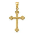 thumbnail image 4 of FB Jewels 14K Yellow Gold Cross with Spade Tips Thin Pendant, 4 of 4