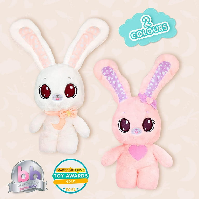 Peekapets Peek-A-Boo-Bunny White Plush, Animated Rabbit