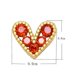 thumbnail image 3 of Elegantes aretes con forma de corazón rojo para mujer, temperamento lujoso, oro de 18 k, blanco | Código de modelo 4283 Blanco, 3 of 5