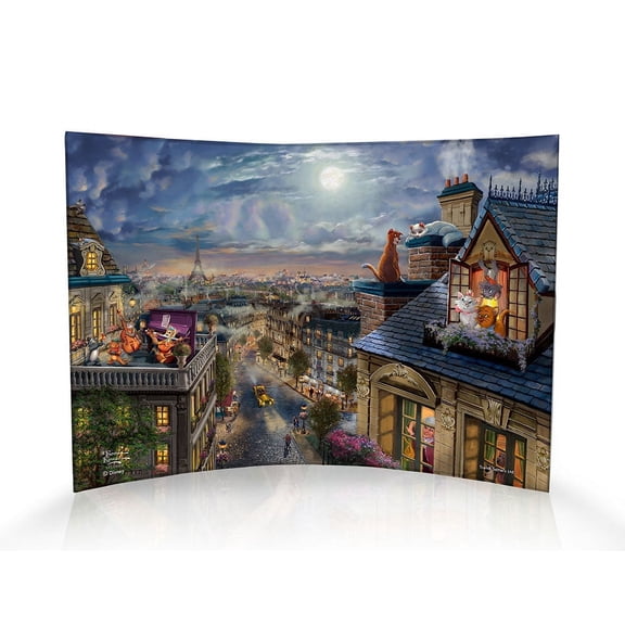 Disney (The Aristocats - Love Under the Moon) 10" x 7" Curved Acrylic Print ACP1007CUR653