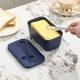 thumbnail image 3 of Billuyoard Práctico contenedor de almacenamiento de queso para organización de vajilla, de mantequilla, vajilla, rebanador de mantequilla Cocina y Comedor negro, 3 of 6