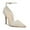 White, variant on XYD Women Elegant Pointed Toe Pumps Floral Lace Bridal Ankle Strap Thin High Heels Evening Dress Shoes Size 7 White