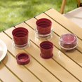 thumbnail image 7 of Queroig 4-in-1 Collapsible Water Cup Foldable Portable Drinking Cup for Camping Picnic Stackable Travel Cup with Dustproof Lid, 7 of 7