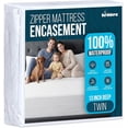 thumbnail image 1 of Beddora Housse de Matelas Zippée Simple – Protège-Matelas 100 % Imperméable et Anti-Punaises de Lit – Housse Absorbante à Six Côtés, 1 of 5