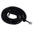thumbnail image 2 of Cablesys - Handset cable - RJ-22 male to RJ-22 male - 25 ft - glossy black - coiled, stranded, 2 of 2