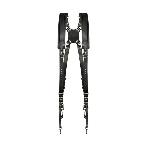 Leather Camera Harness Double Shoulder Straps For DSLR Equipment AntiSlip Suedes Lining Photography Accessory