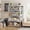 Silver, variant on Garage shelving, 5-tier storage rack, 2400 lbs load capacity, adjustable heavy-duty garage shelving, metal shelving unit with waterproof posts, suitable for warehouses