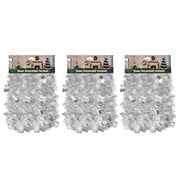 3pack 10ft white Festive Garland,Christmas Tinsel Garland - 4.5in Width, Ideal for Christmas Furniture Decor,Flexible Decoration for Various Furniture