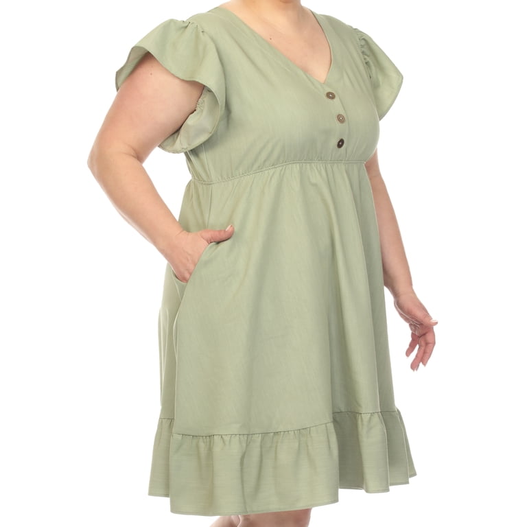 White Mark Casual Short Sleeve High-waist Cute Babydoll Dress with Pockets (Women's & Women's Plus) - Walmart.com White Mark Casual Short Sleeve High-waist Cute Babydoll Dress with Pockets (Women's & Women's Plus) - Walmart.com